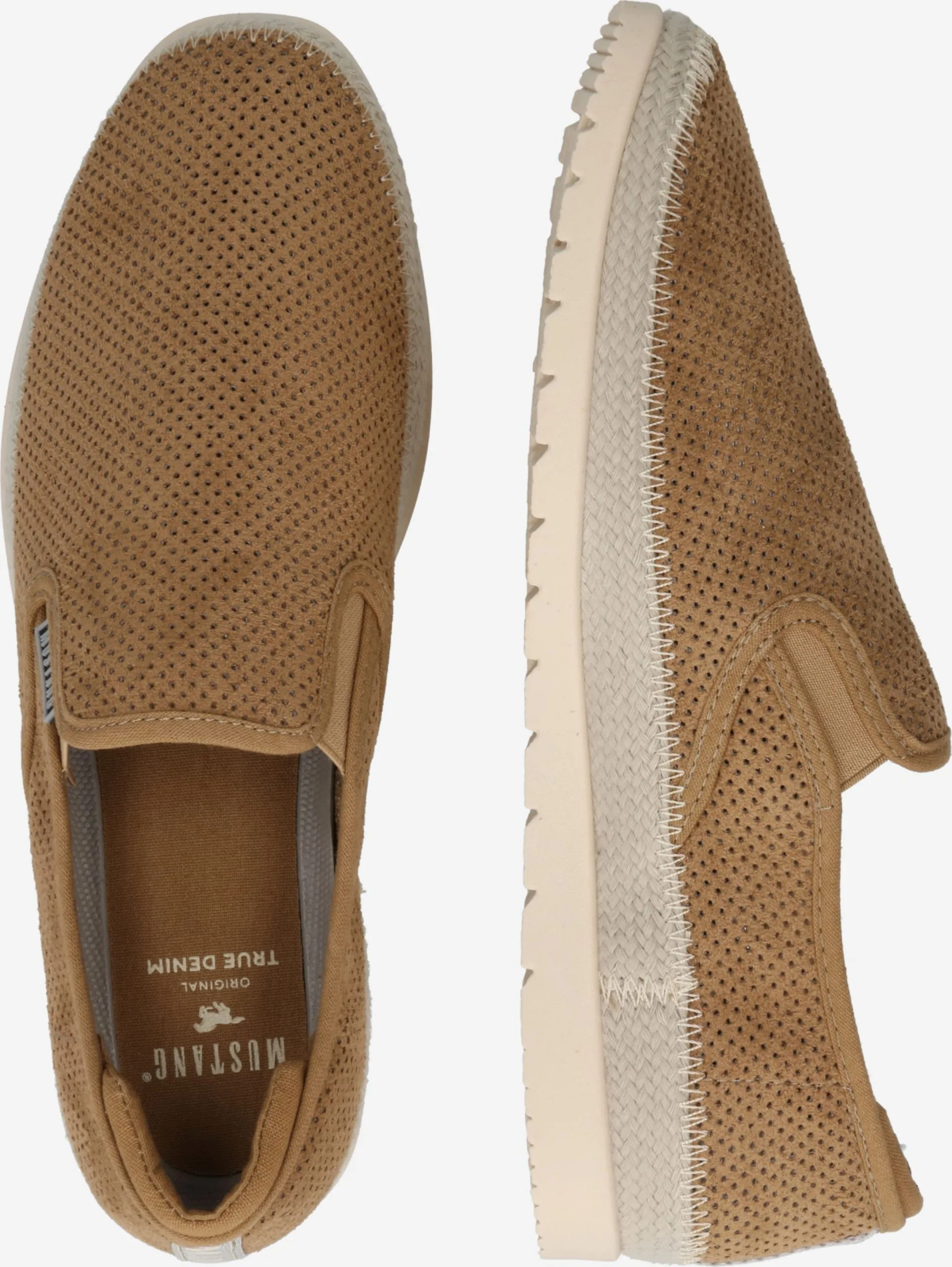 Mustang Lage Schoenen Instappers Heren Taupe / Lichtbeige - Afbeelding 2