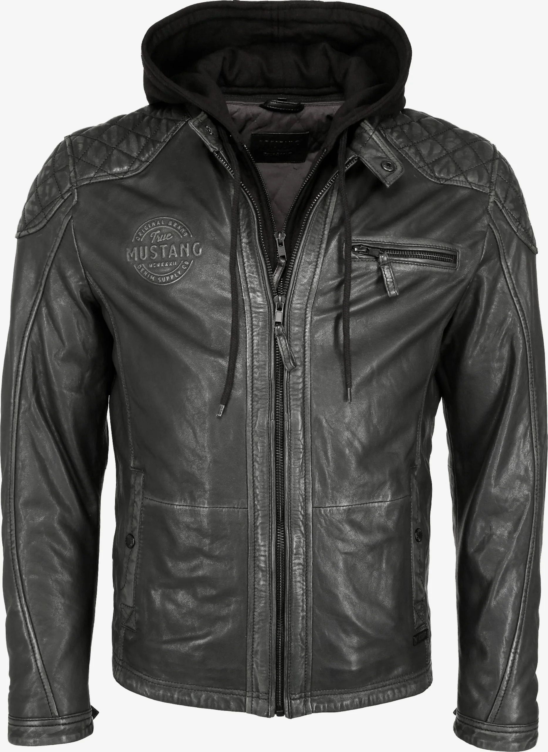 Mustang Leren Jassen Tussenjas Heren Grijs