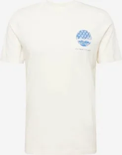 Mustang T-shirts Shirt Alex Heren Natuurwit