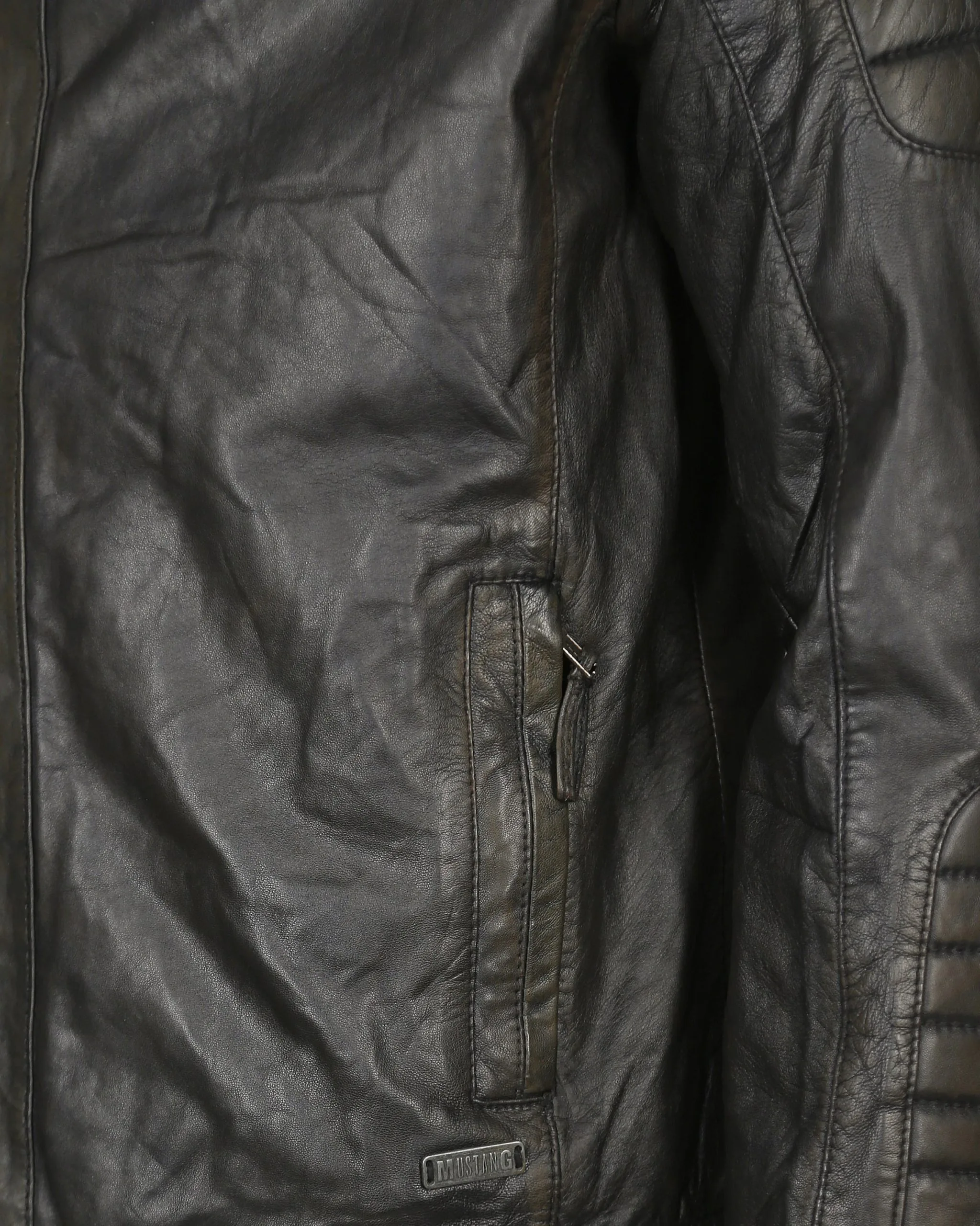 Mustang Leren Jassen Tussenjas Garry Heren Kastanjebruin - Afbeelding 5