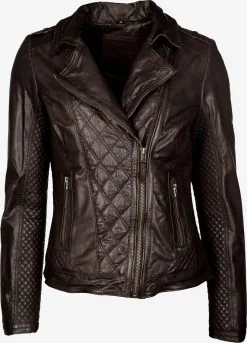 Mustang Leren Jassen Tussenjas Chira Dames Chocoladebruin