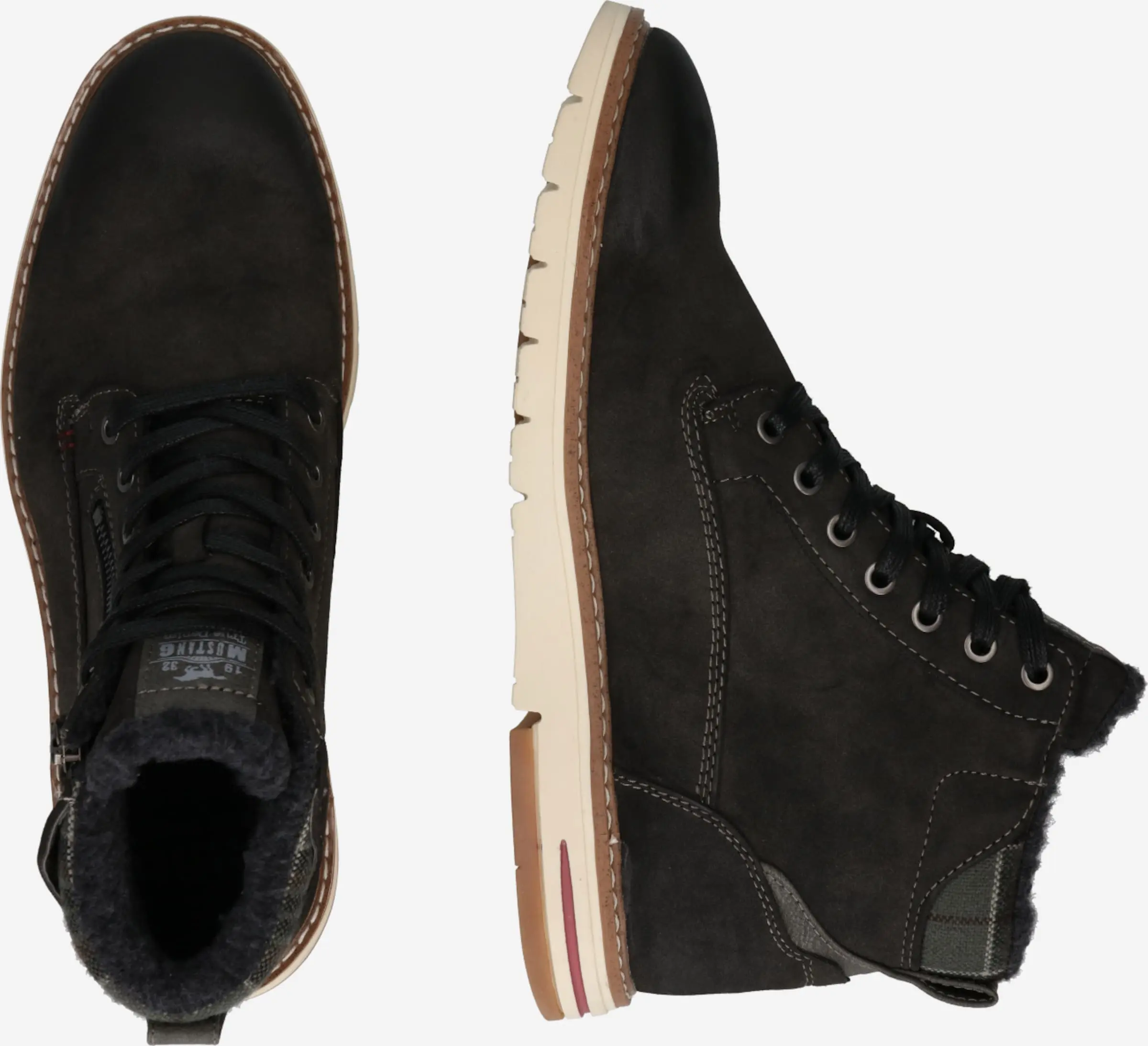 Mustang Boots & Laarzen Veterboots Heren Grijs / Basaltgrijs - Afbeelding 2