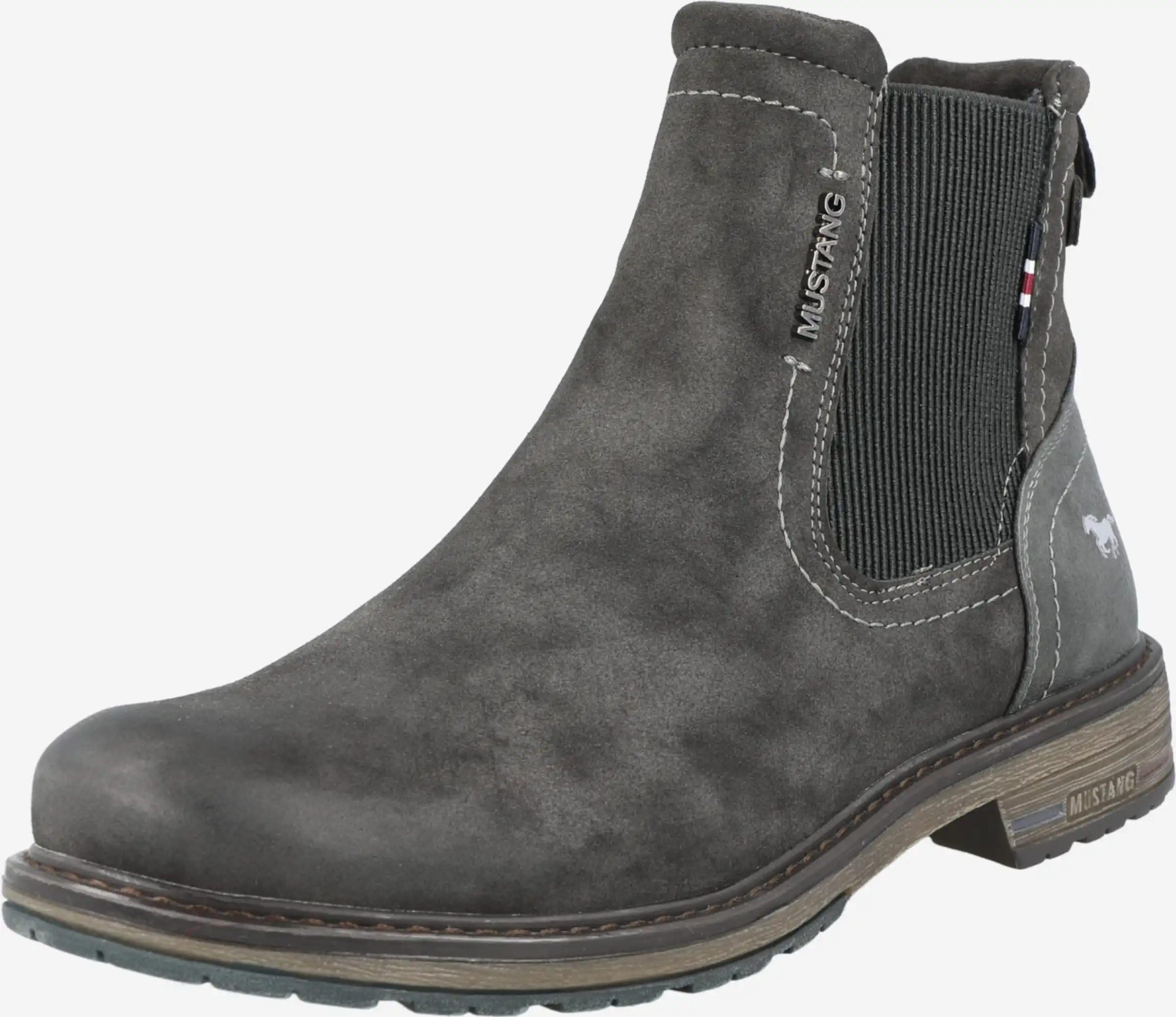 Mustang Enkelboots Chelsea Boots Heren Donkergrijs