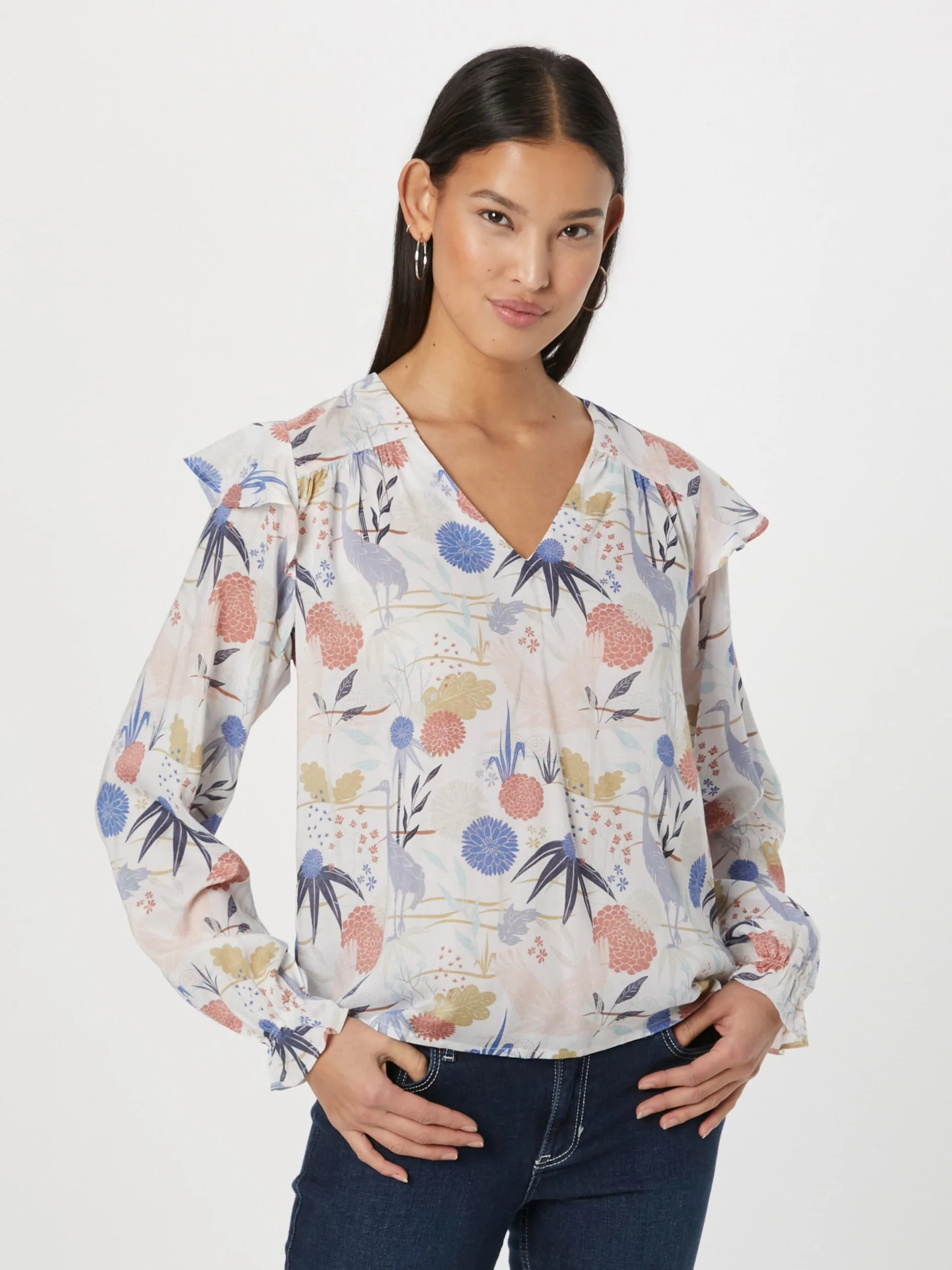 Mustang Blouseshirts Blouse Emma Dames Natuurwit - Afbeelding 3
