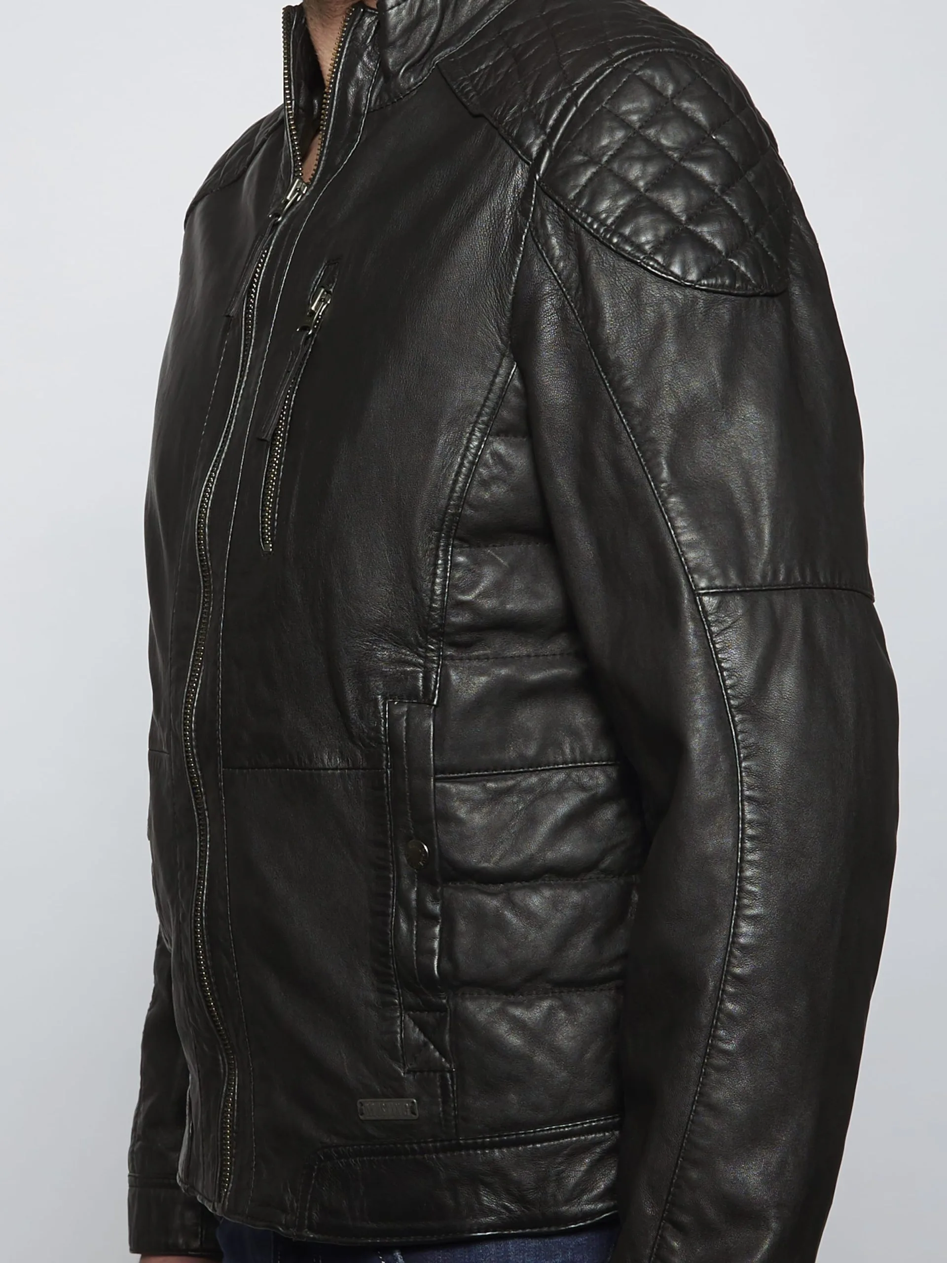 Mustang Leren Jassen Tussenjas Terence Heren Zwart - Afbeelding 7