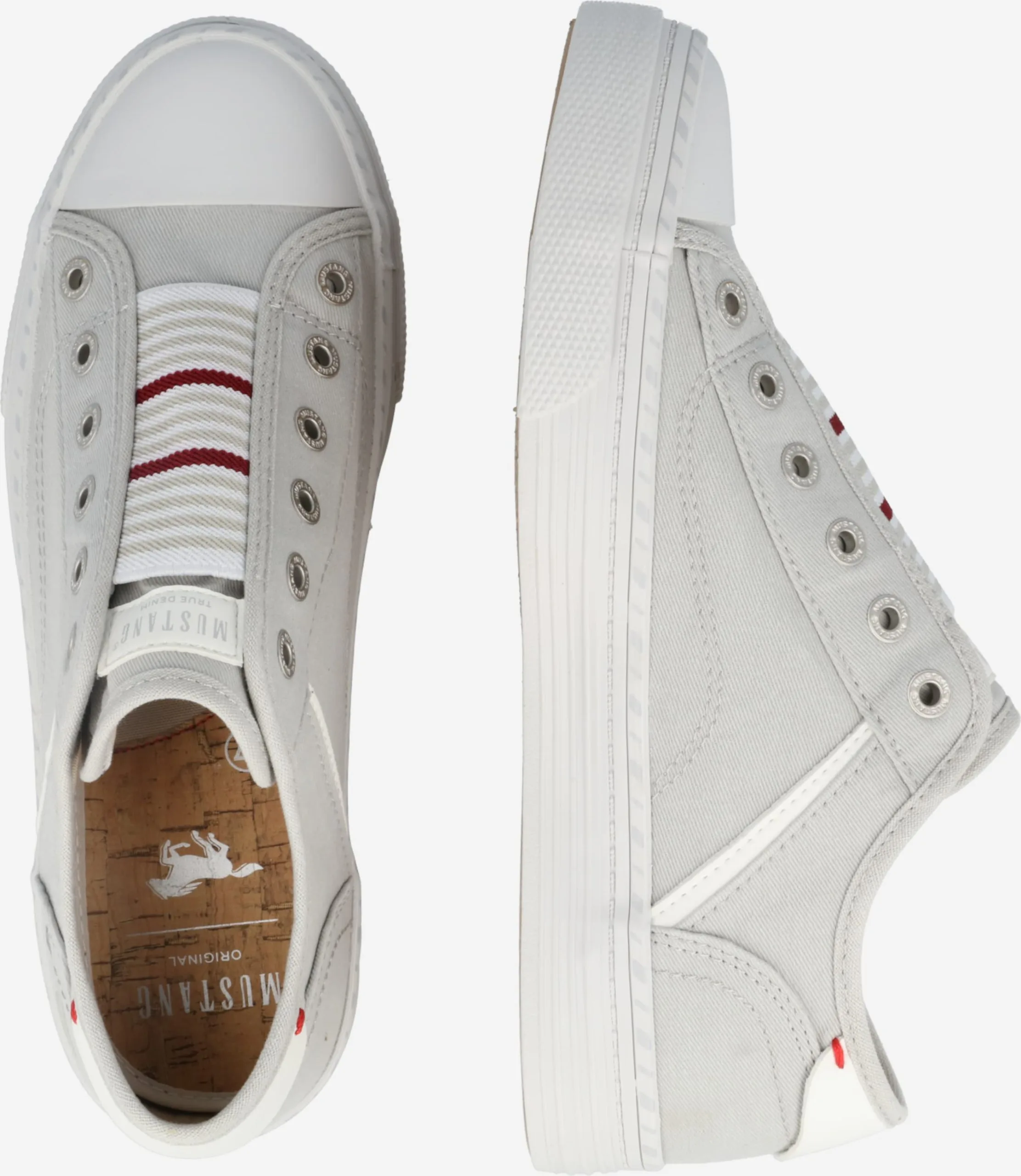 Mustang Casual Sneakers Sneakers Laag Dames Lichtgrijs - Afbeelding 2