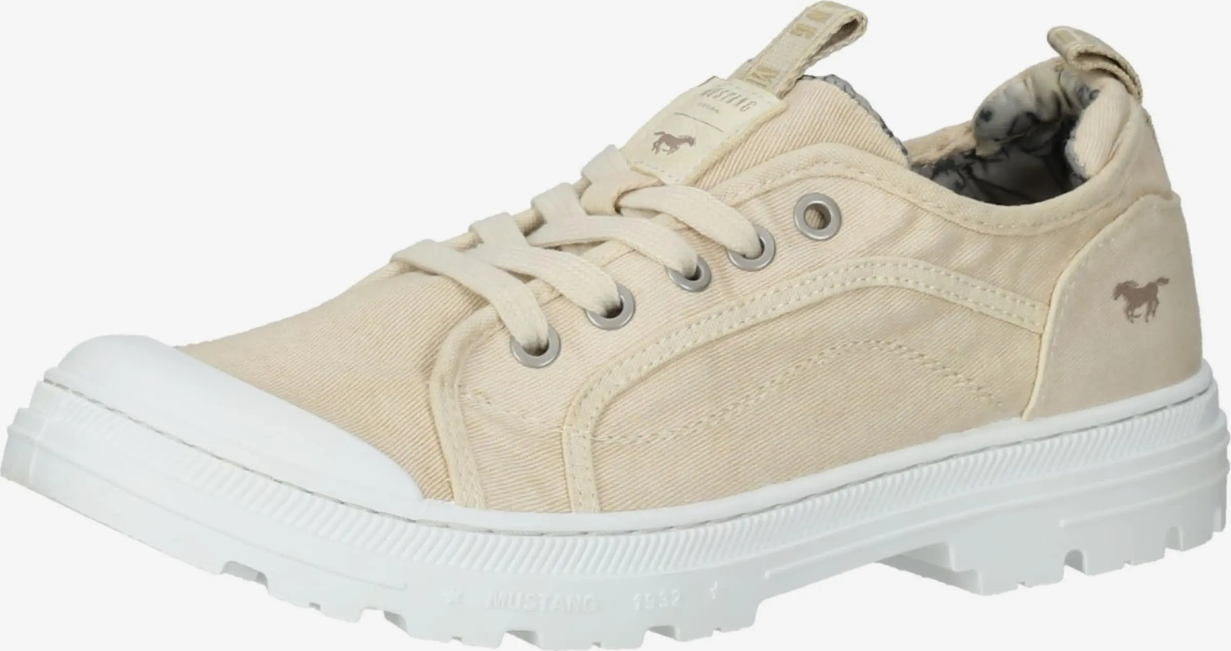 Mustang Veterschoenen Veterschoen Dames Lichtbeige