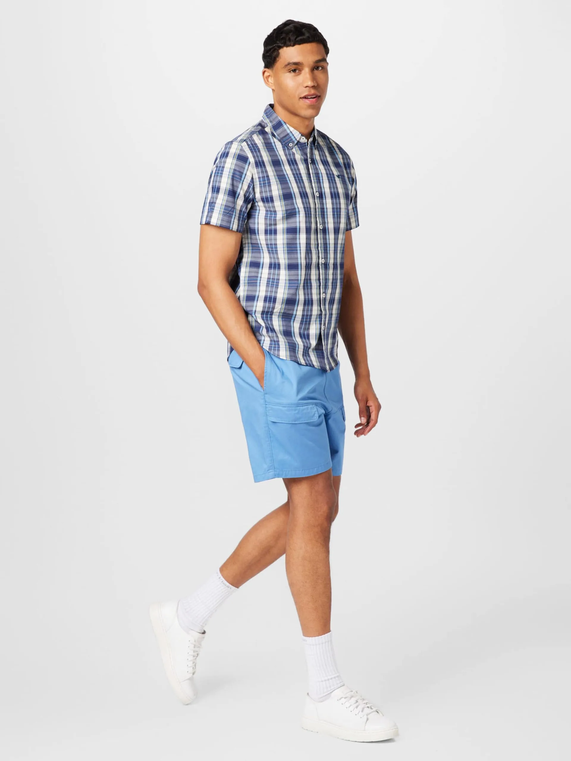 Mustang Geruite Overhemden Regular Fit Overhemd Chris Heren Blauw / Lichtblauw - Afbeelding 5