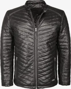 Mustang Leren Jassen Tussenjas Jonas Heren Zwart