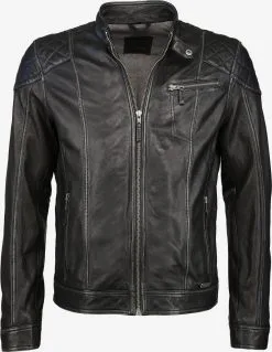 Mustang Leren Jassen Tussenjas Rodrigues Heren Zwart