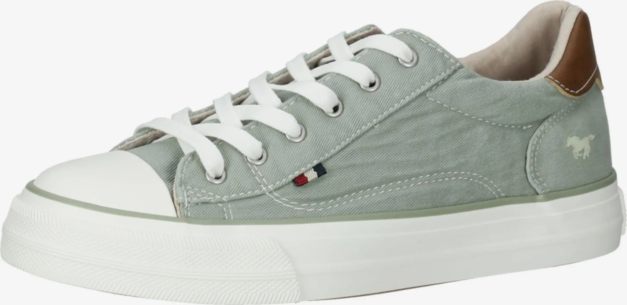 Mustang Casual Sneakers Sneakers Laag Dames Lichtgroen