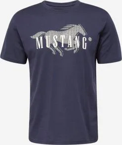 Mustang T-shirts Shirt Heren Marine