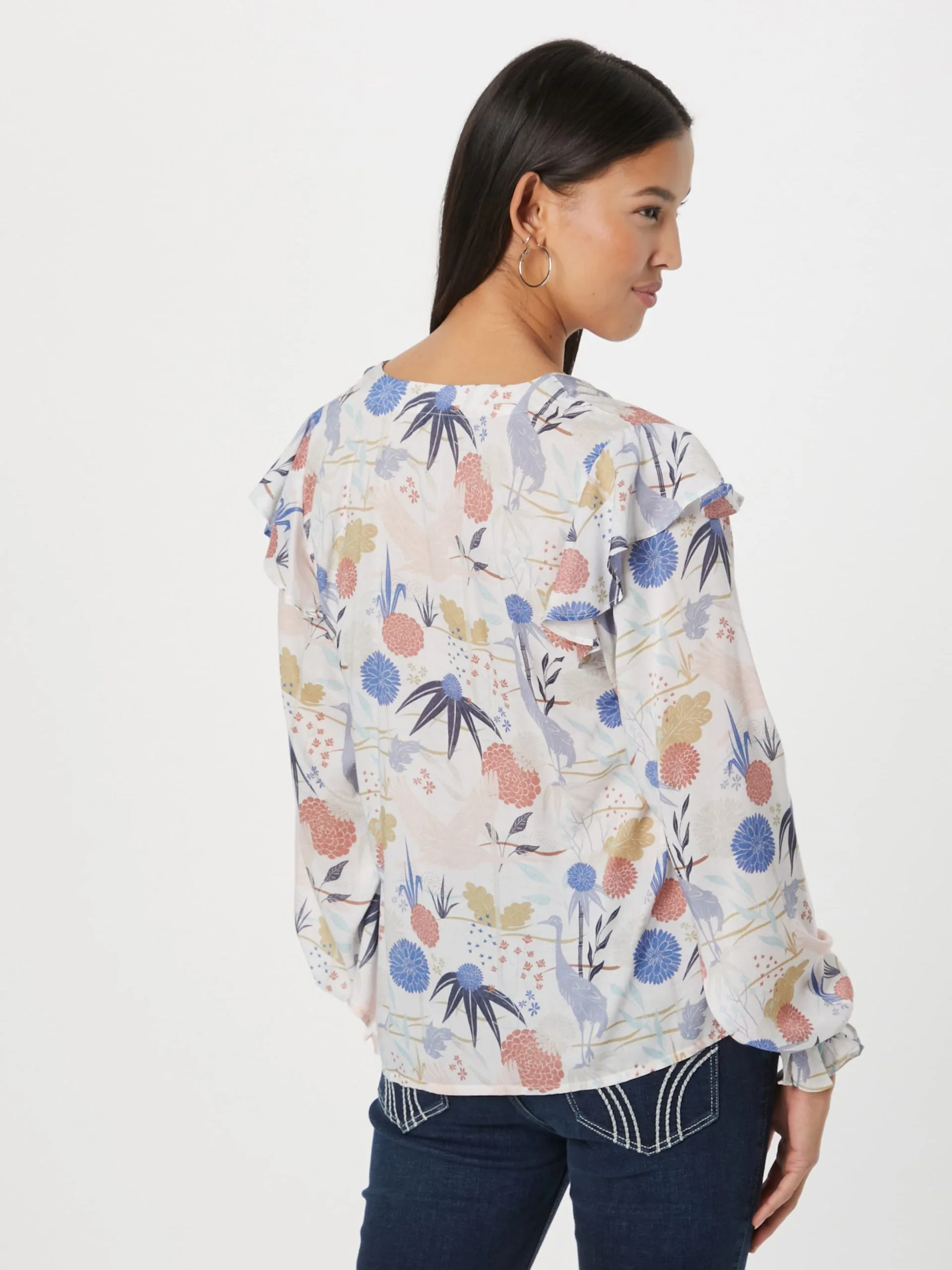 Mustang Blouseshirts Blouse Emma Dames Natuurwit - Afbeelding 4