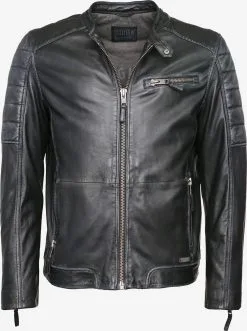 Mustang Leren Jassen Tussenjas Heren Donkergrijs