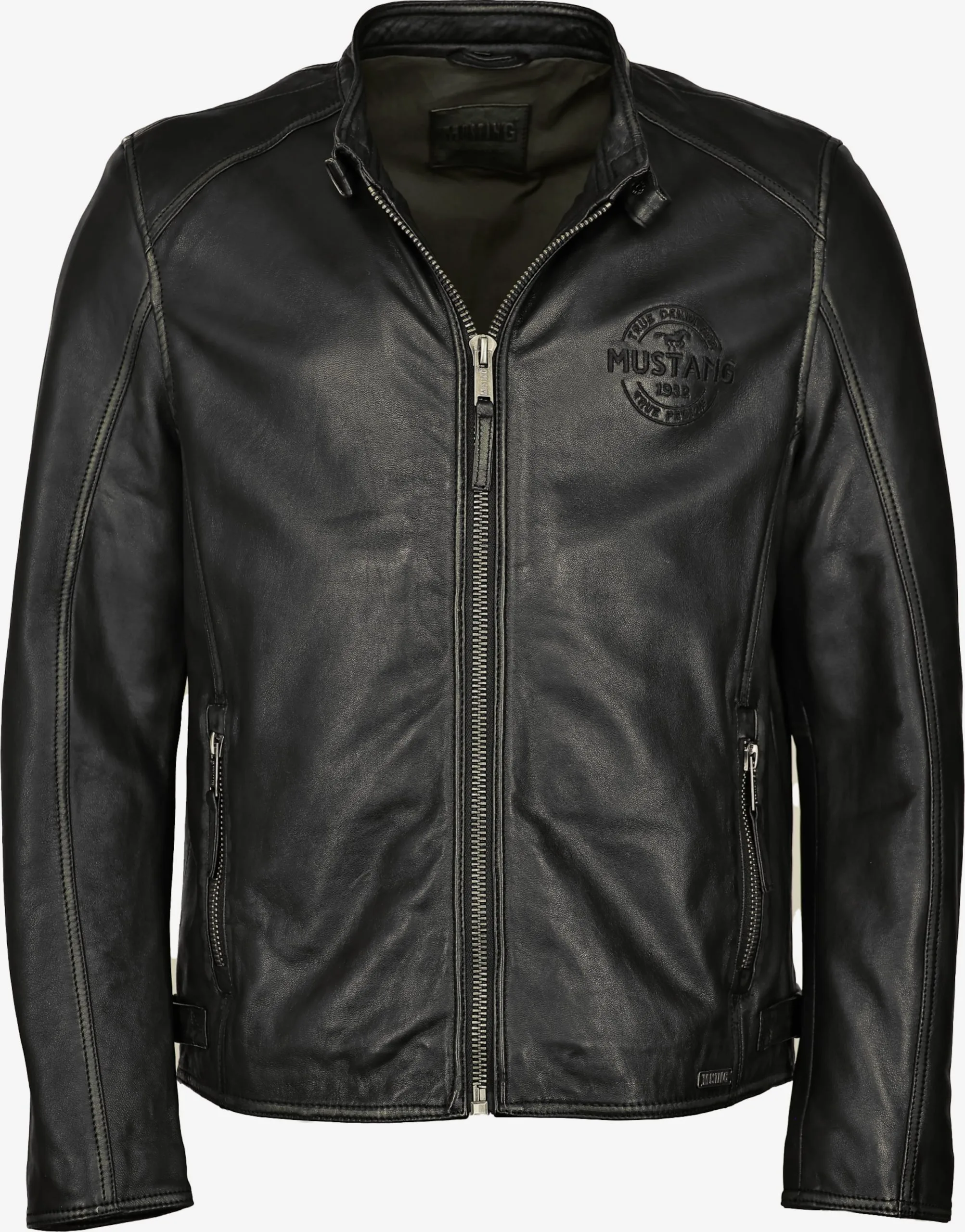 Mustang Leren Jassen Tussenjas 31021308 Heren Zwart