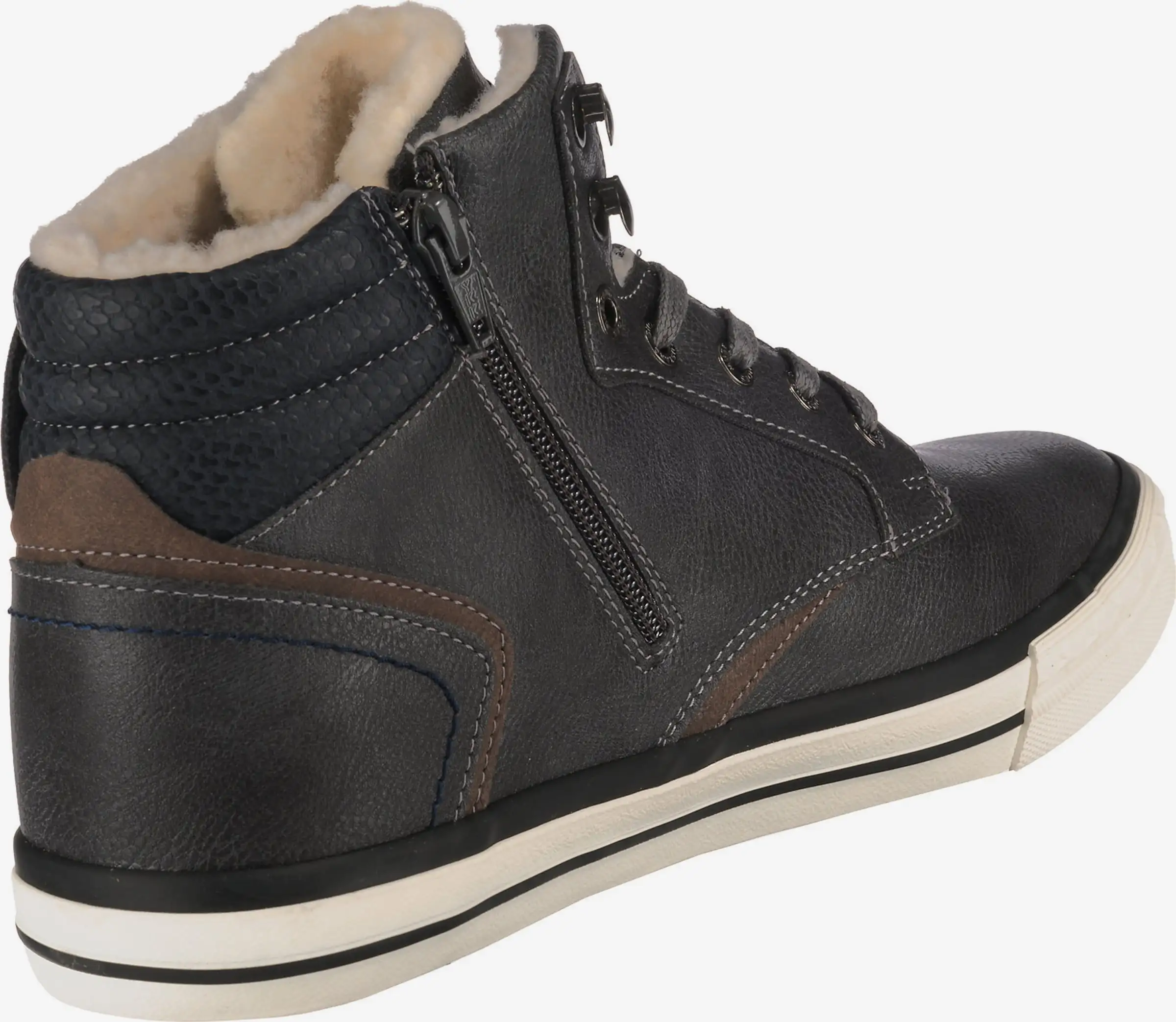 Mustang Hoge Sneakers Sneakers Hoog Heren Donkergrijs - Afbeelding 5