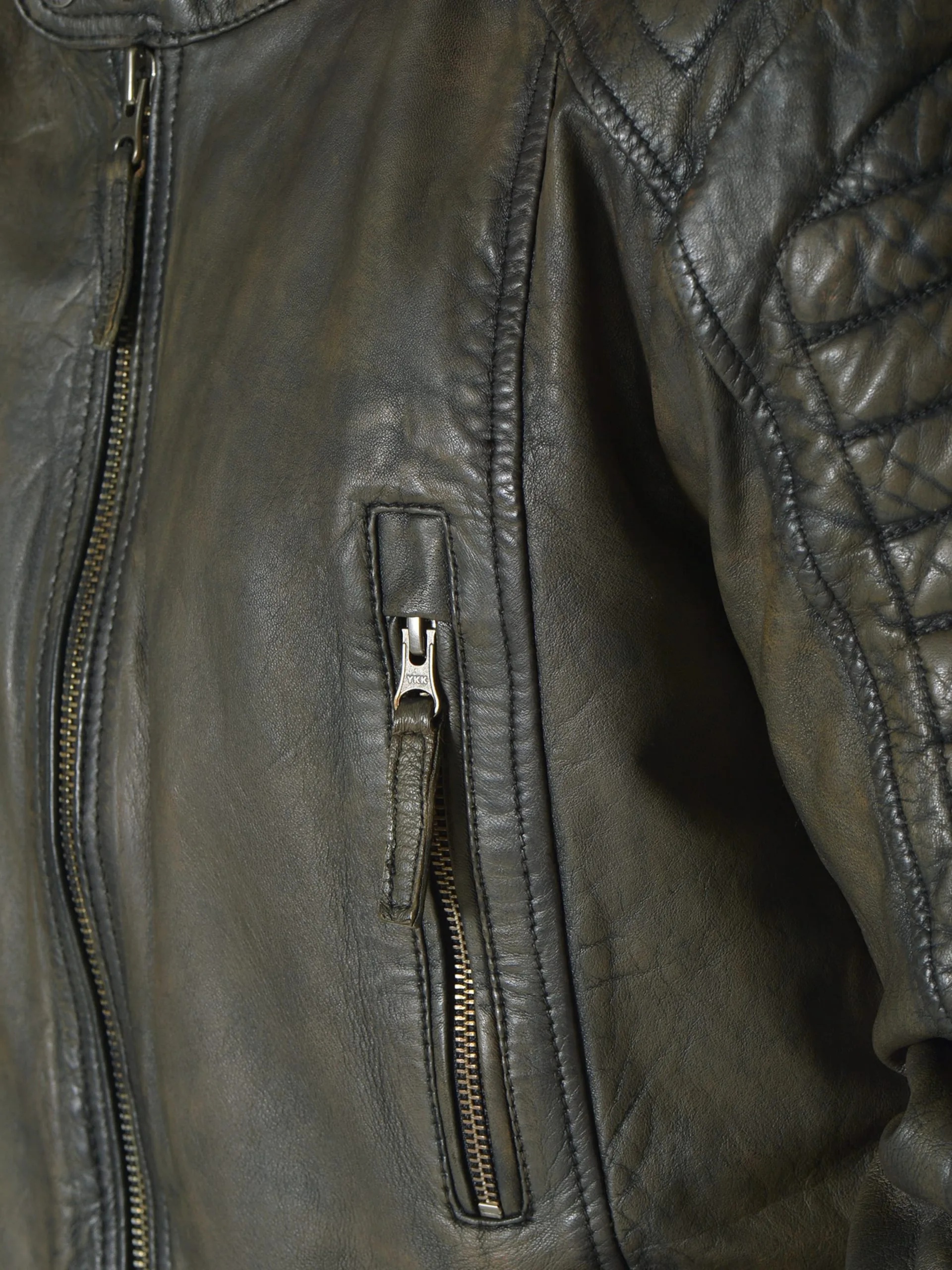 Mustang Leren Jassen Tussenjas Cruz Heren Bruin - Afbeelding 7