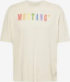 Mustang T-shirts Shirt Aidan Heren Wolwit