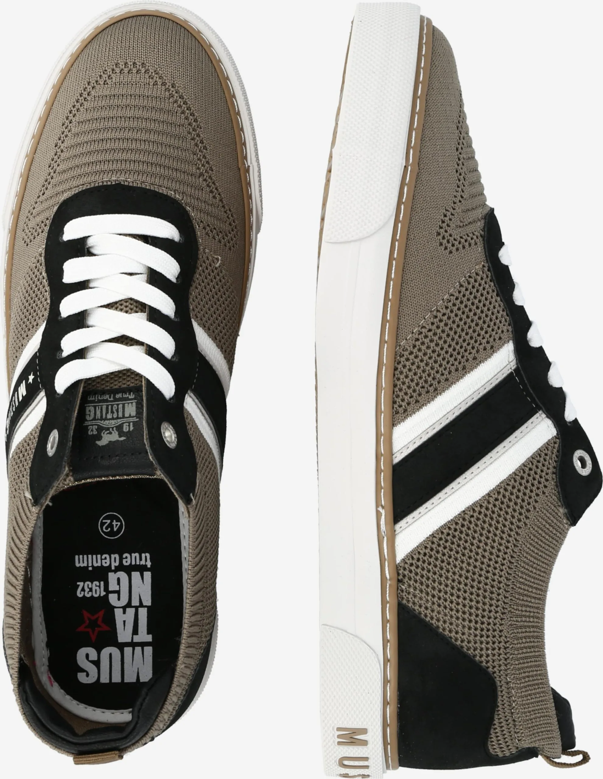 Mustang Casual Sneakers Sneakers Laag Heren Donkerbeige - Afbeelding 2