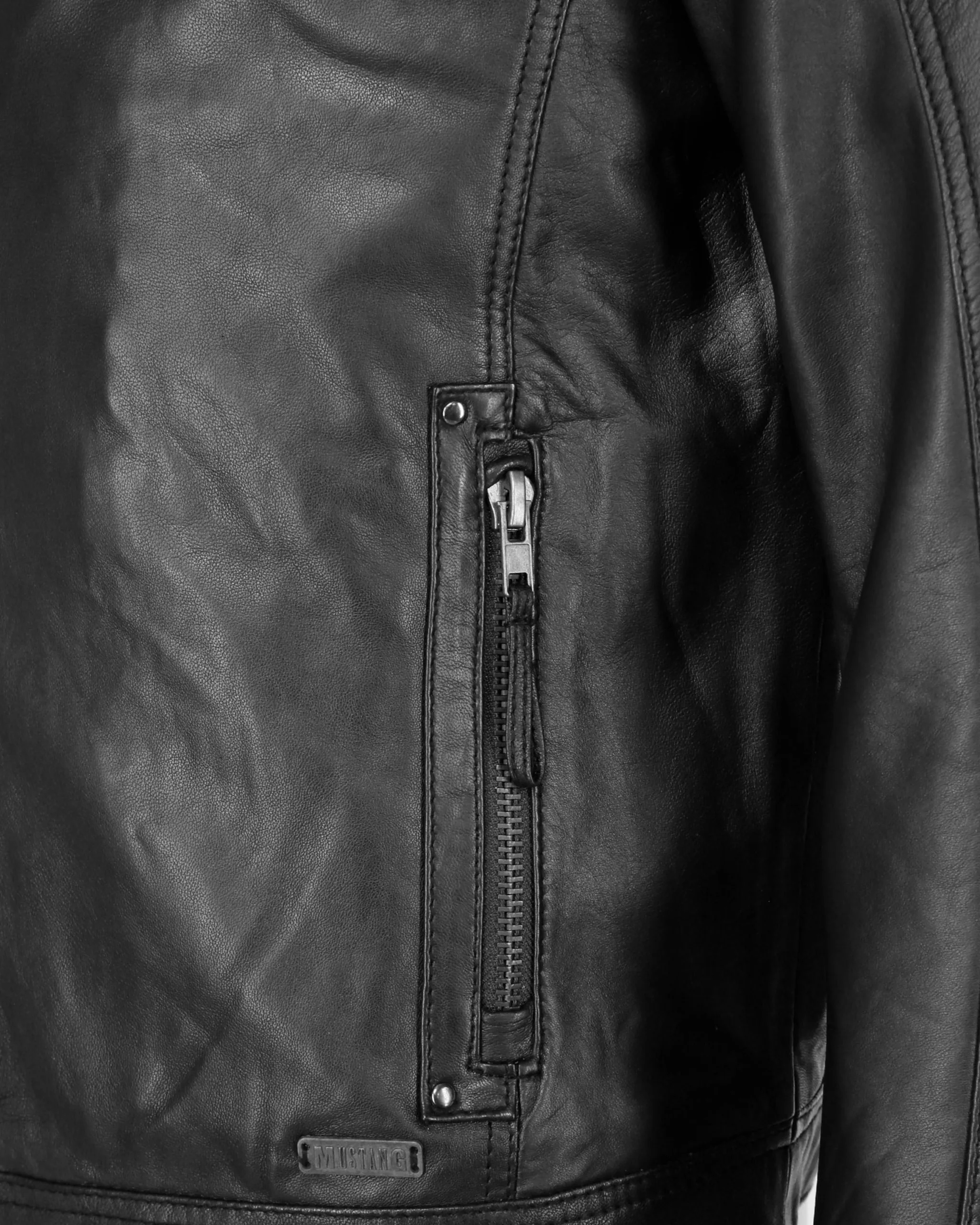 Mustang Leren Jassen Tussenjas 3102052 Heren Zwart - Afbeelding 6