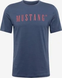 Mustang T-shirts Shirt Alex Heren Donkerblauw