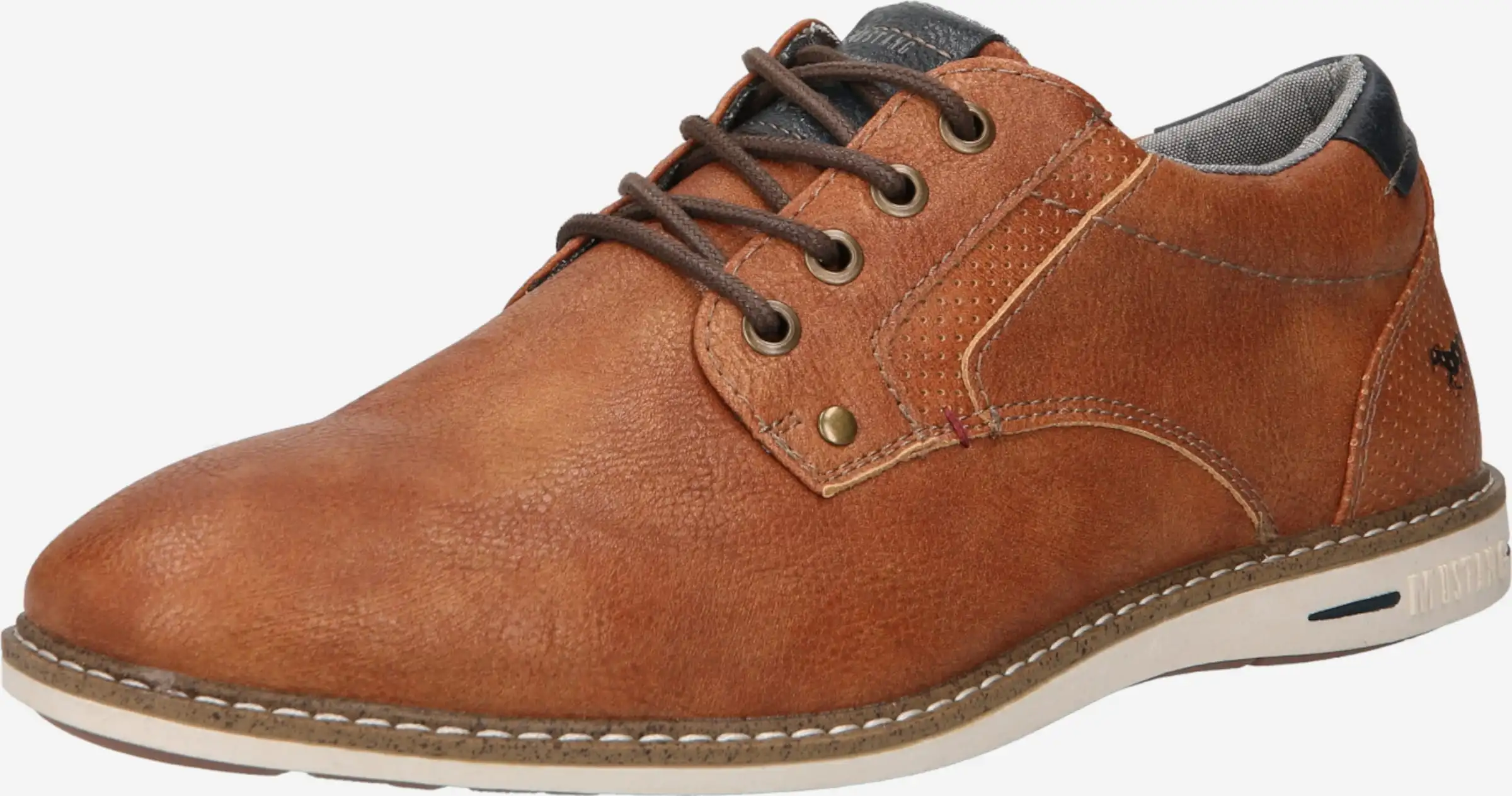 Mustang Casual Sneakers Sneakers Laag Heren Cognac