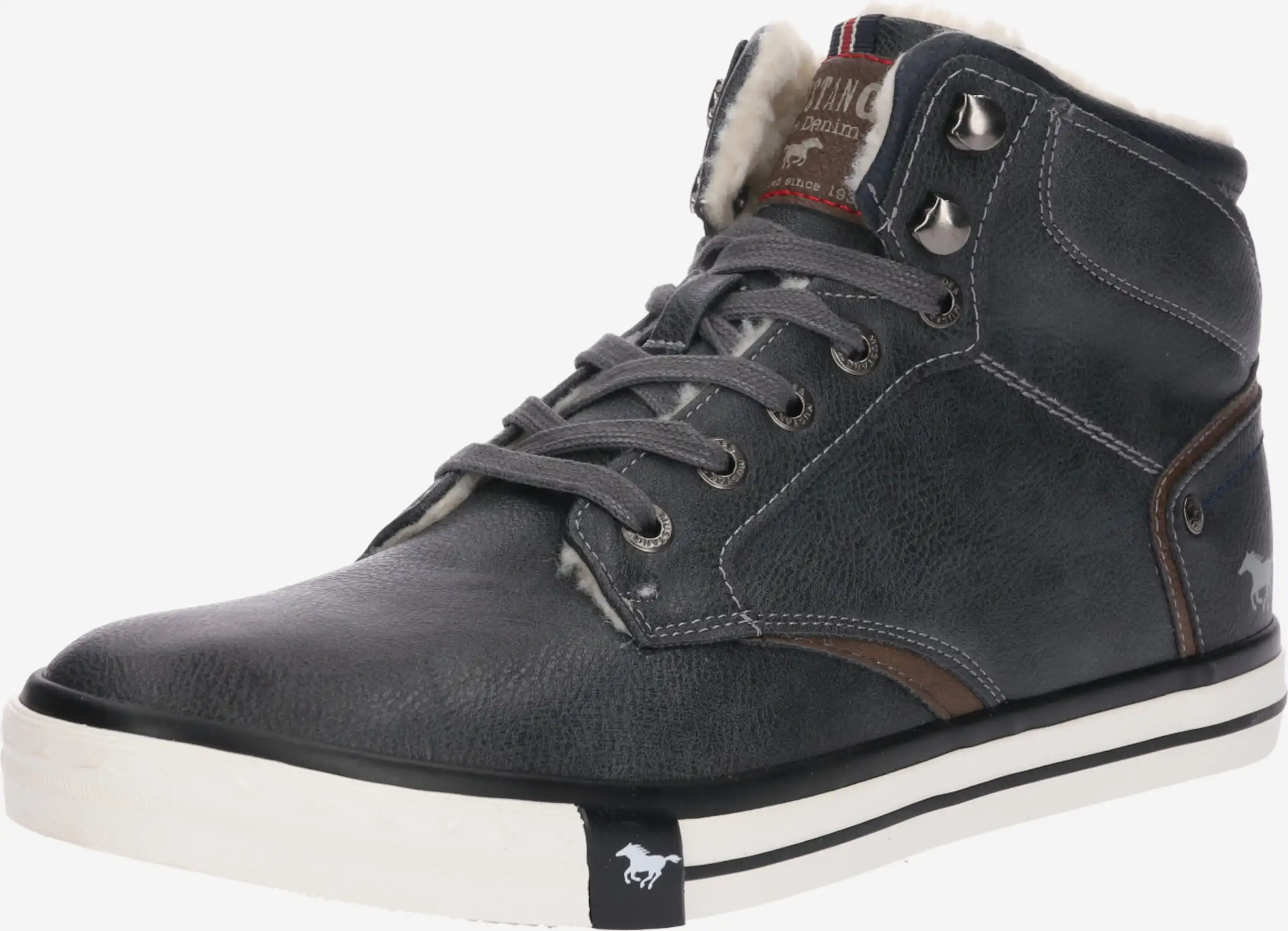 Mustang Hoge Sneakers Sneakers Hoog Heren Donkergrijs