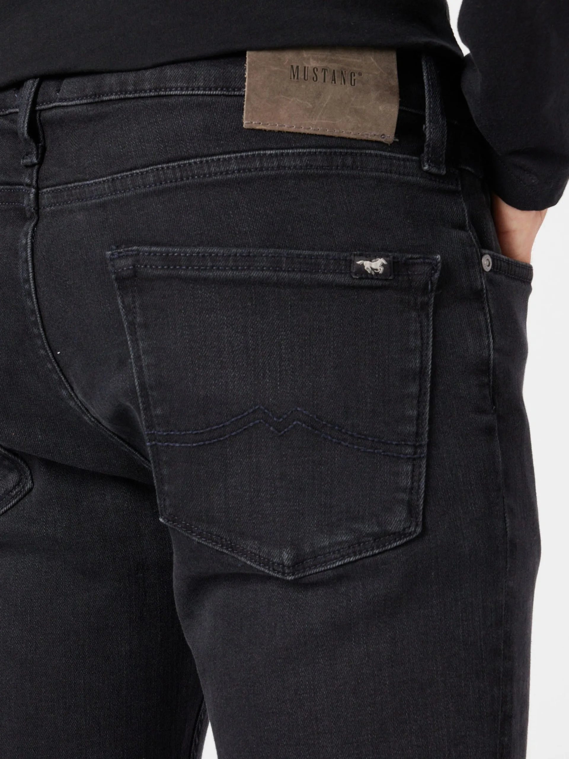 Mustang Jeans Skinny Jeans Atlanta Heren Zwart - Afbeelding 5