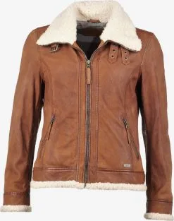 Mustang Leren Jassen Tussenjas Lovells Dames Bruin