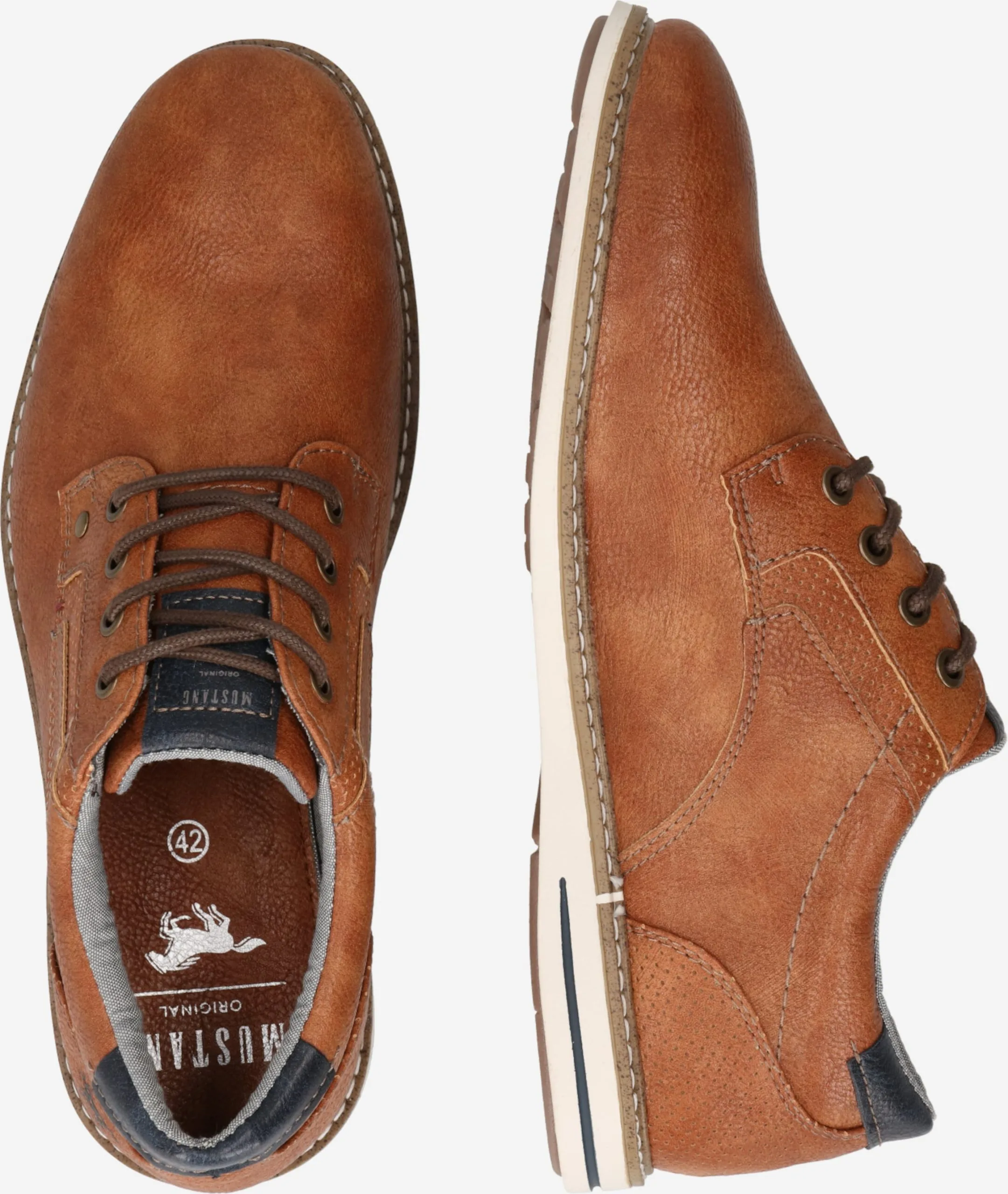 Mustang Casual Sneakers Sneakers Laag Heren Cognac - Afbeelding 2