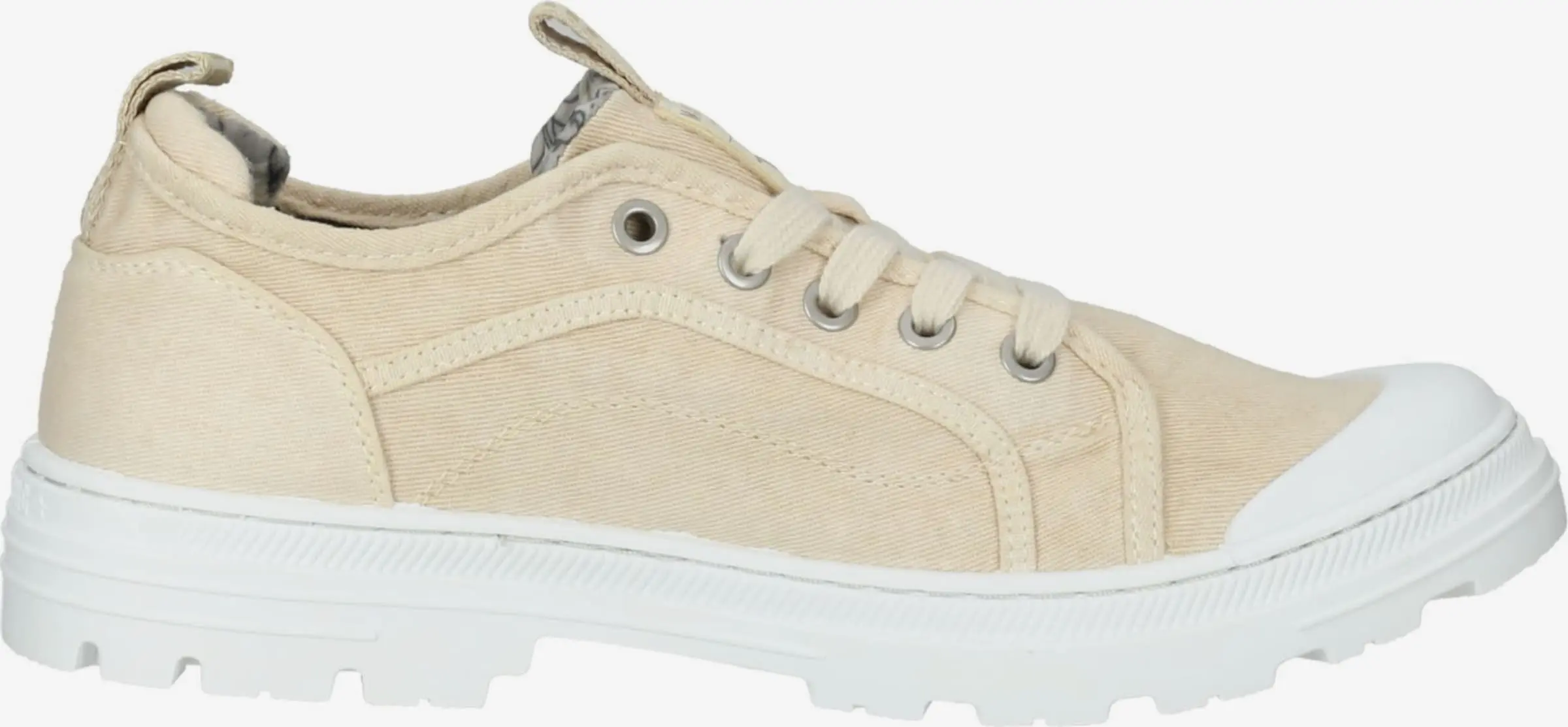 Mustang Veterschoenen Veterschoen Dames Lichtbeige - Afbeelding 4