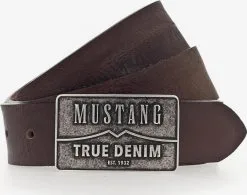 Mustang Casual Riemen Riem Heren Donkerbruin