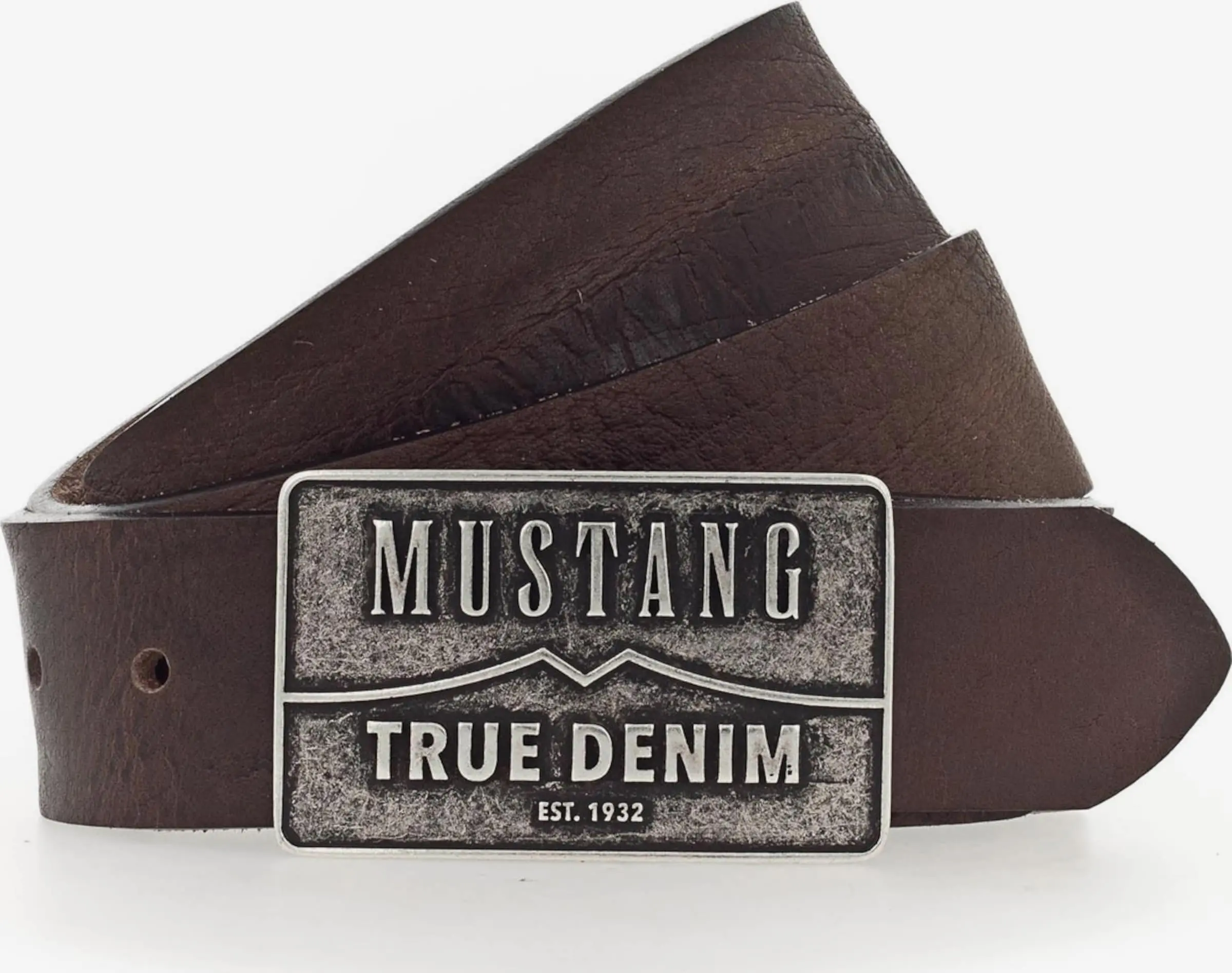 Mustang Casual Riemen Riem Heren Donkerbruin