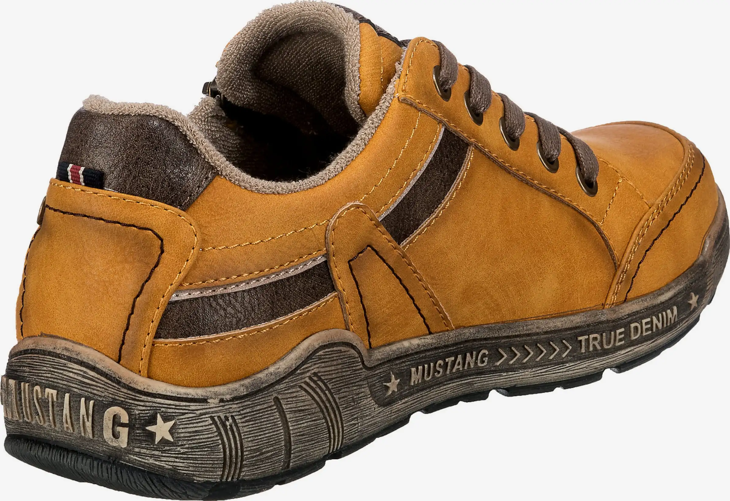 Mustang Casual Sneakers Sneakers Laag Dames Geel - Afbeelding 4