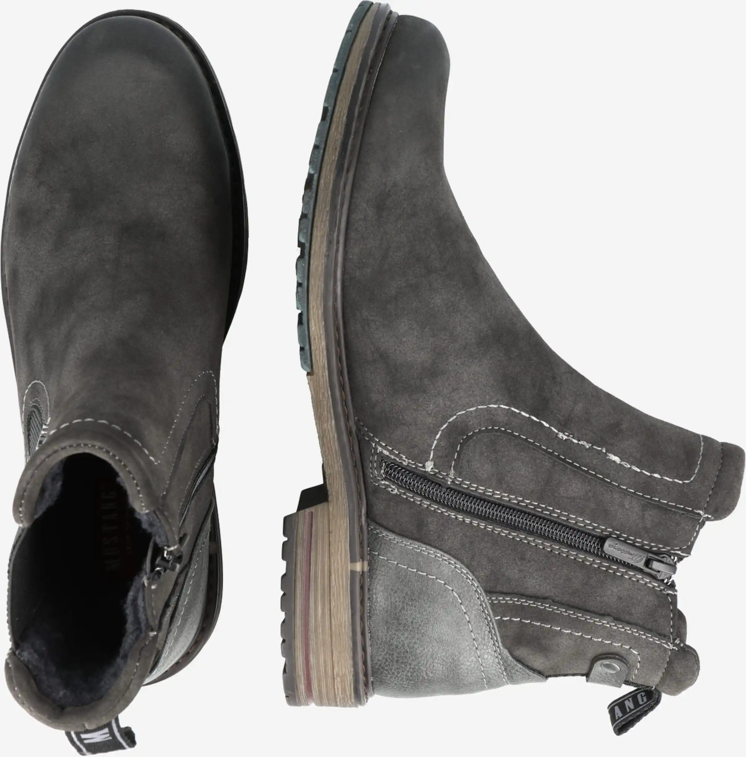 Mustang Enkelboots Chelsea Boots Heren Donkergrijs - Afbeelding 3