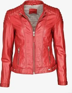 Mustang Leren Jassen Tussenjas 31020257 Dames Rood