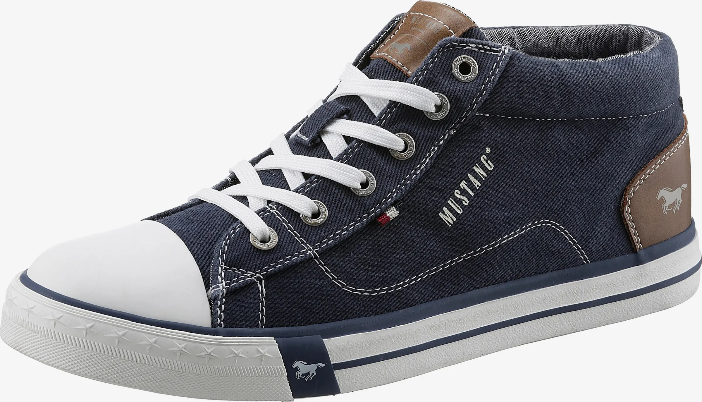 Mustang Hoge Sneakers Sneakers Hoog Heren Navy