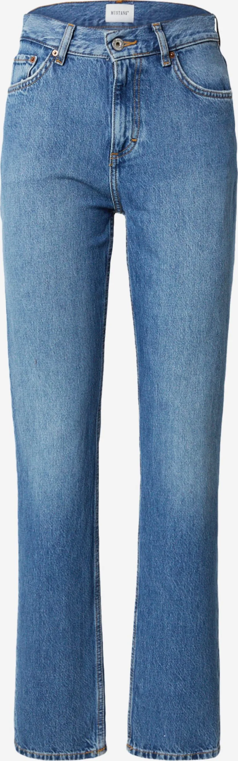 Mustang Straight Regular Jeans Dames Blauw
