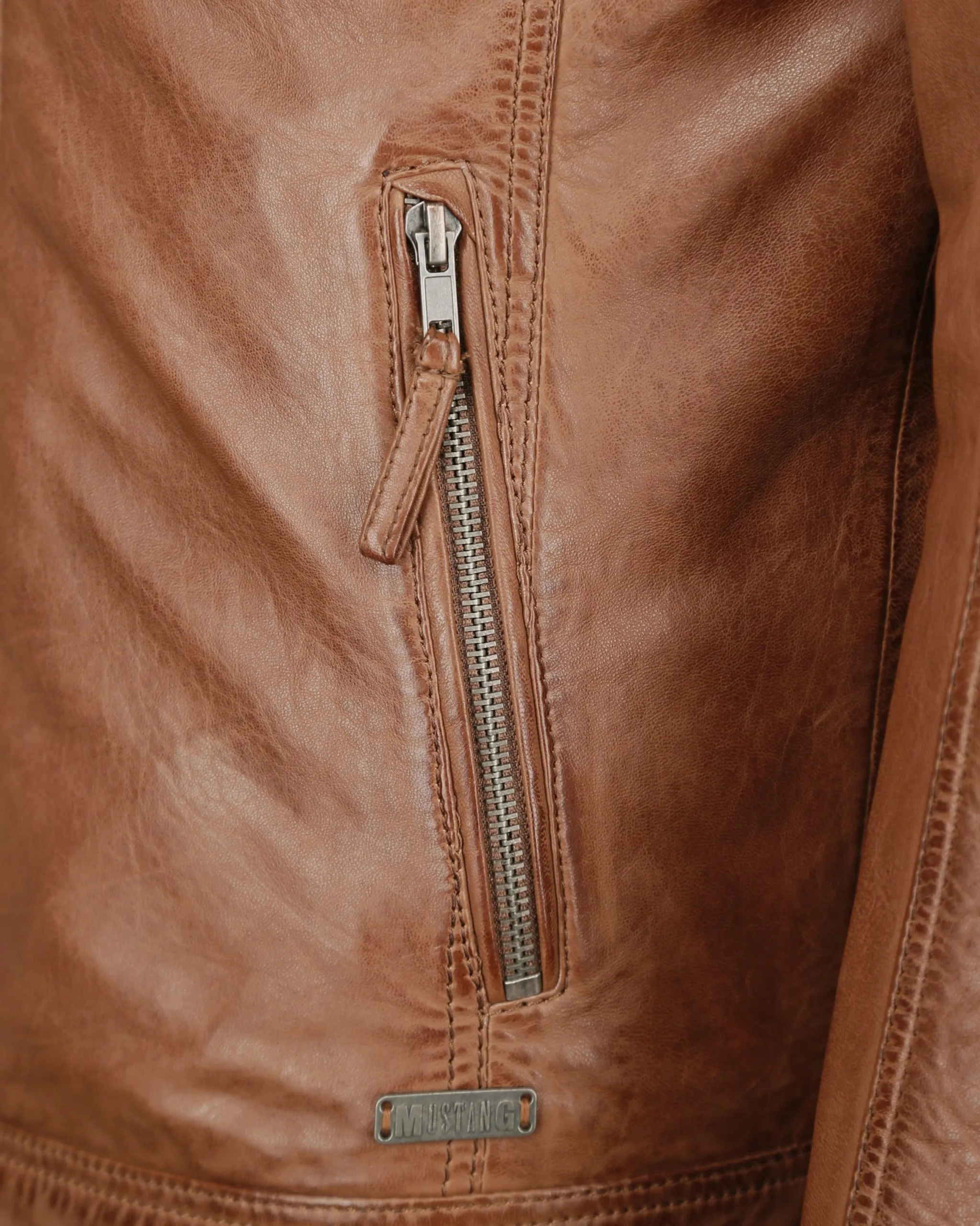 Mustang Leren Jassen Tussenjas Heren Bruin - Afbeelding 6