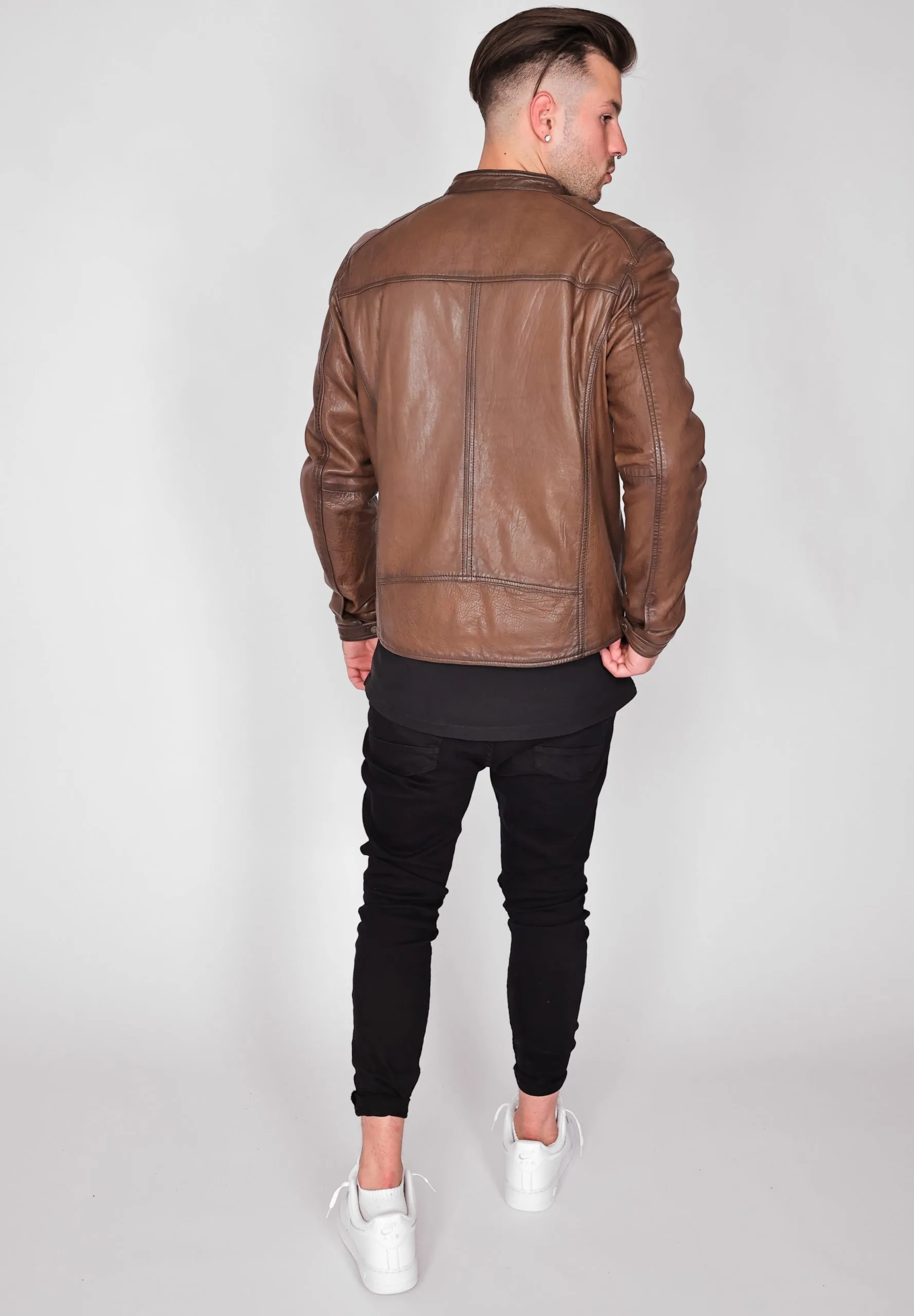 Mustang Leren Jassen Tussenjas Heren Lichtbruin - Afbeelding 6