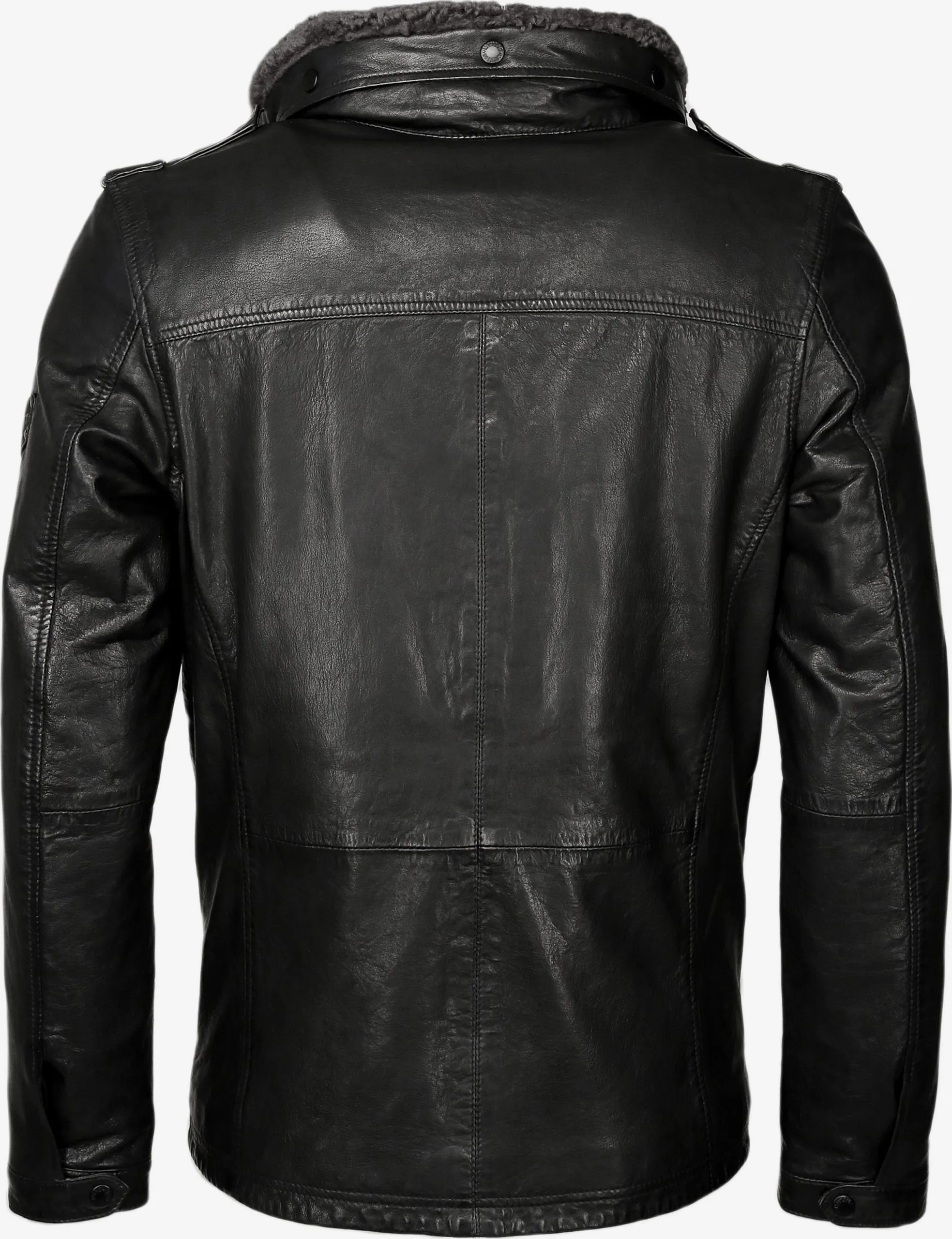 Mustang Leren Jassen Tussenjas Walker RF Heren Zwart - Afbeelding 2