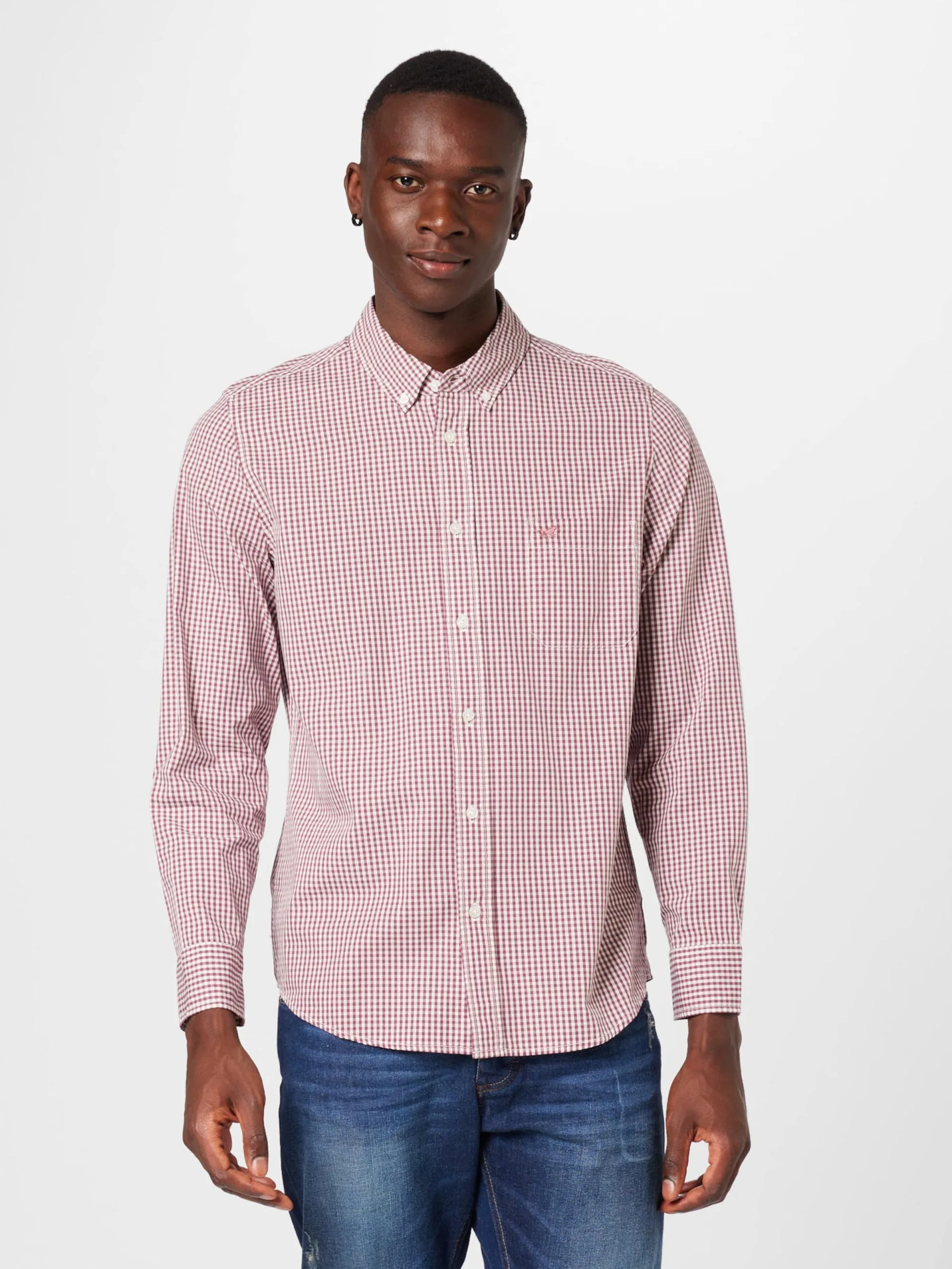 Mustang Geruite Overhemden Regular Fit Overhemd Clemens Heren Rood - Afbeelding 3