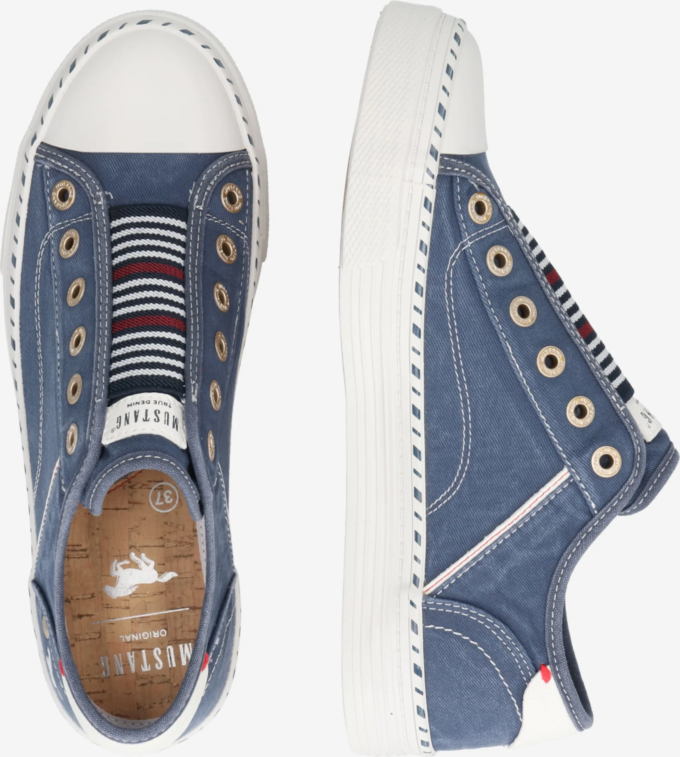 Mustang Casual Sneakers Sneakers Laag Dames Blauw - Afbeelding 2