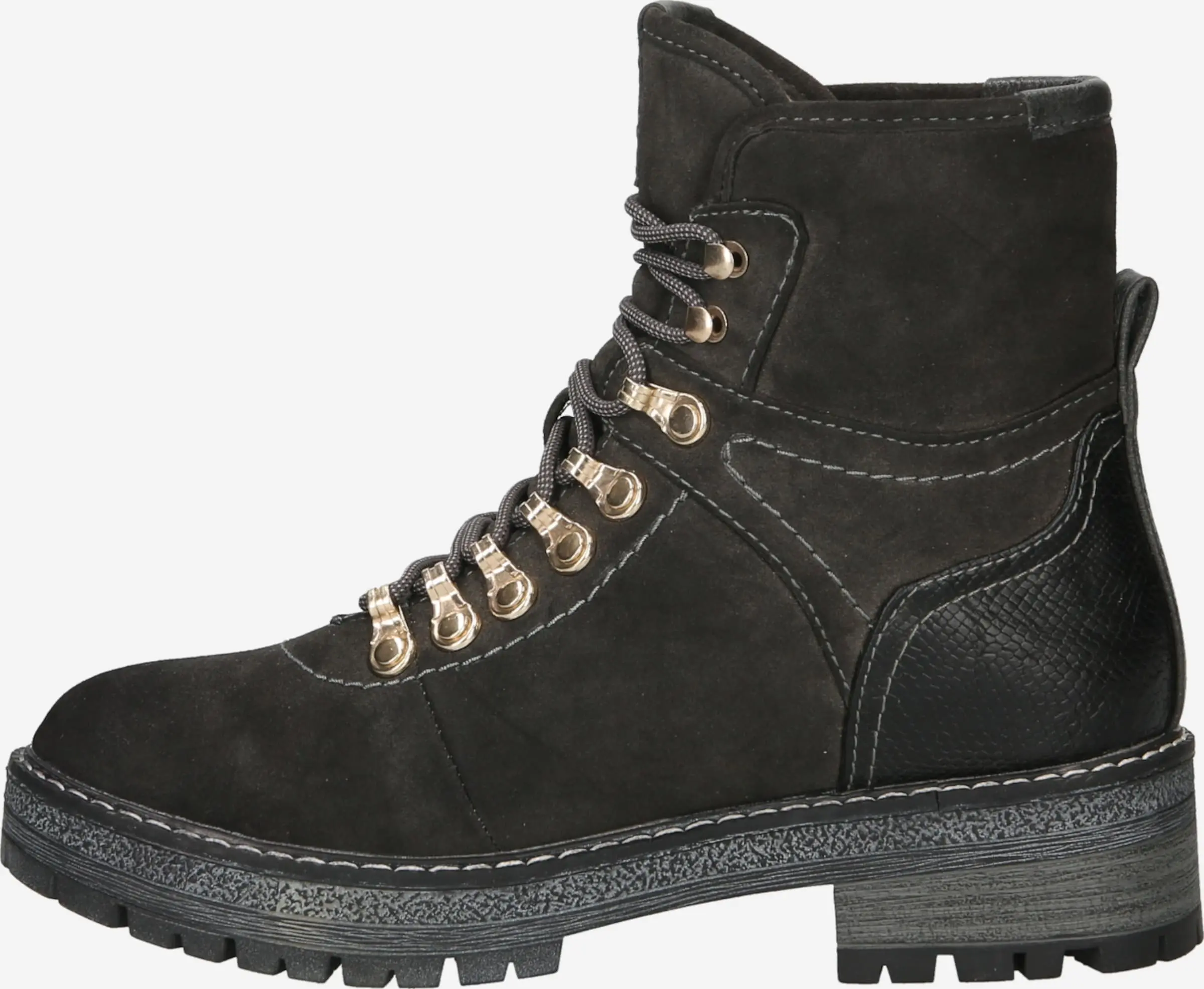 Mustang Enkellaarsjes Veterlaarsjes Dames Antraciet - Afbeelding 2