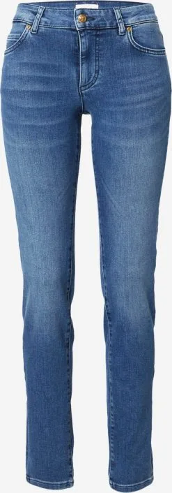 Mustang Straight Regular Jeans Crosby Dames Donkerblauw