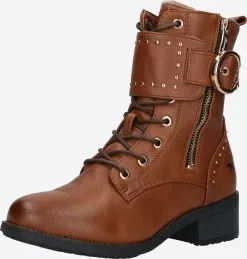 Mustang Enkellaarsjes Veterlaarsjes Dames Roestbruin