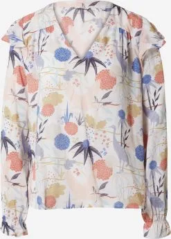 Mustang Blouseshirts Blouse Emma Dames Natuurwit