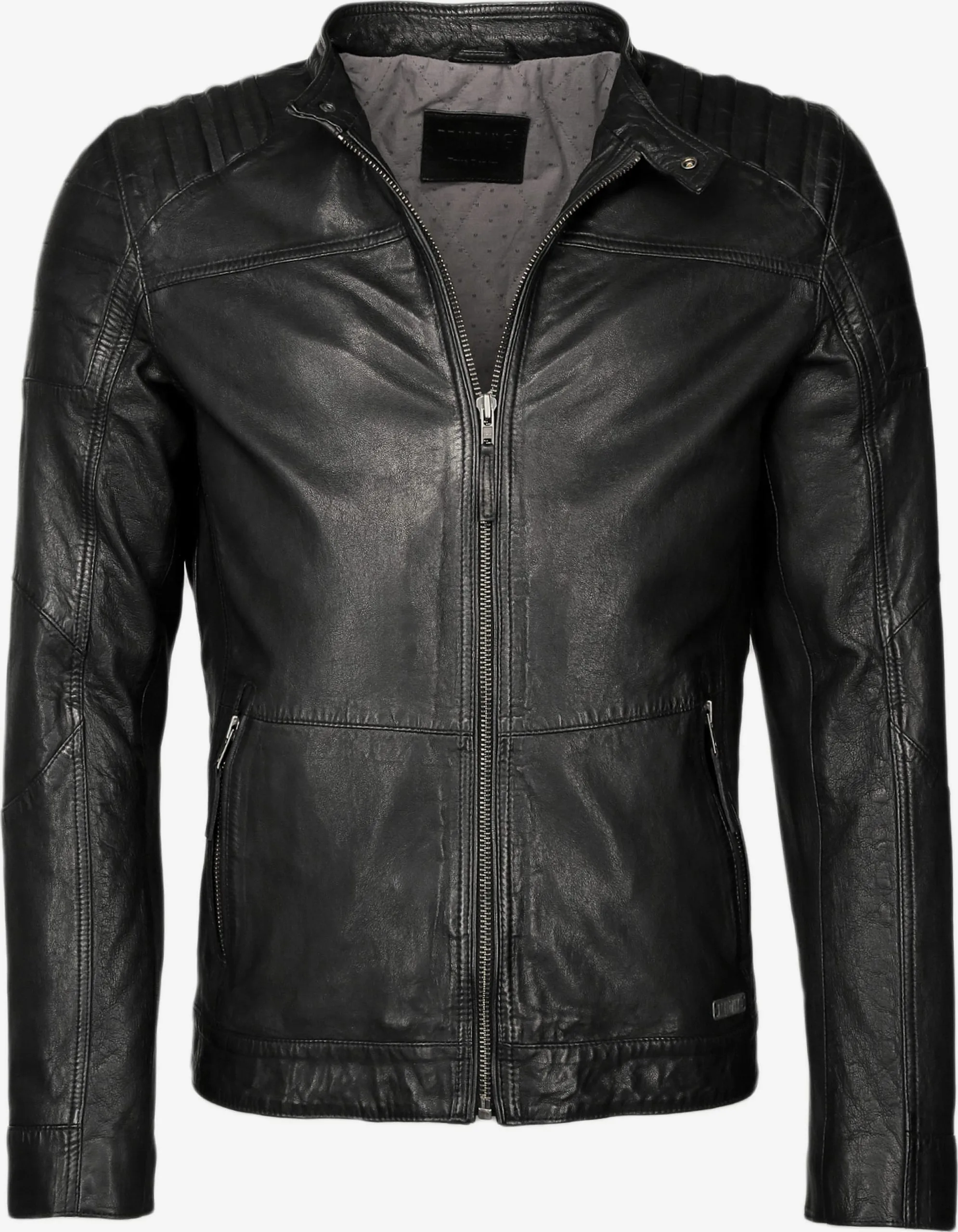 Mustang Leren Jassen Tussenjas Wellington Heren Zwart