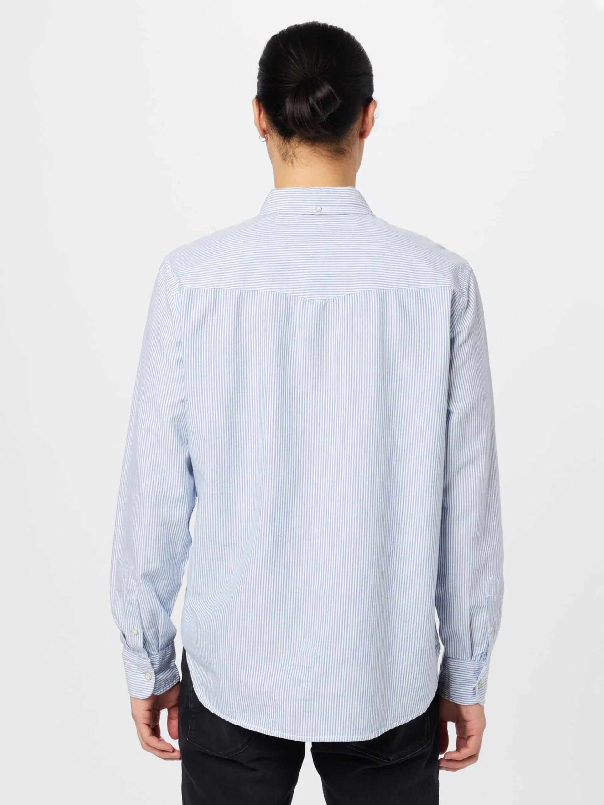 Mustang Casual Overhemden Regular Fit Overhemd Clemens Heren Navy / Lichtblauw - Afbeelding 4