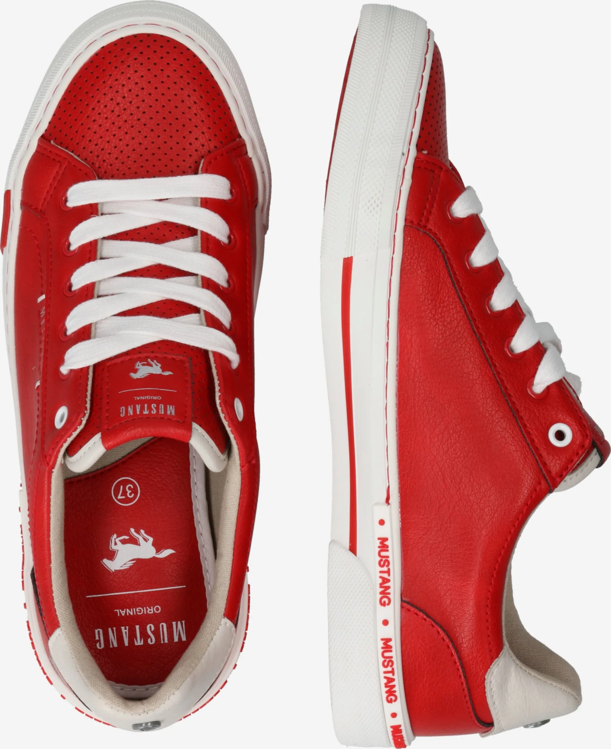 Mustang Casual Sneakers Sneakers Laag Dames Vuurrood - Afbeelding 2